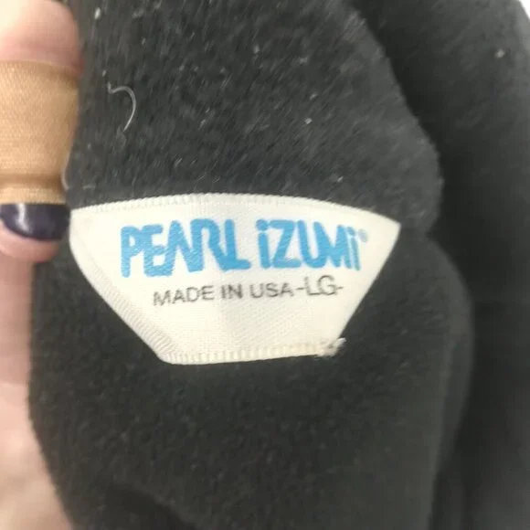 Pearl Izumi Full Zip Black Mock Neck Fleece Jacket Size L Mens Pockets Cycling - Picture 12 of 12